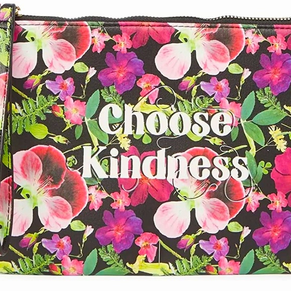 Betsey Johnson Choose Kindness Floral Print Wristlet, Multi - Picture 3 of 5